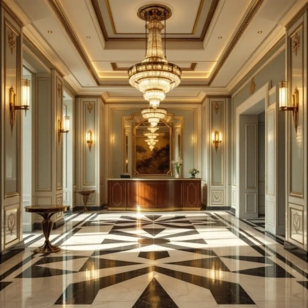 美高梅酒店大堂艺术装饰风格